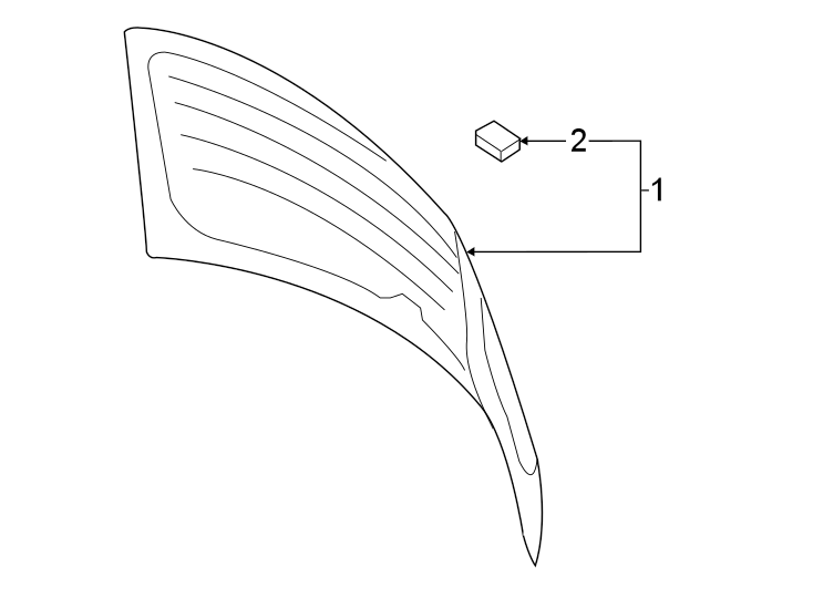 Full size assembly image of Lift gate. Glass. (1/1)