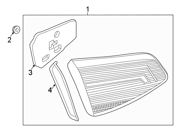 Full size assembly image of Rear lamps. Backup lamps. (1/1)