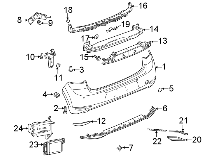 1Rear bumper. Bumper & components.https://images.simplepart.com/images/parts/motor/fullsize/9251740.png