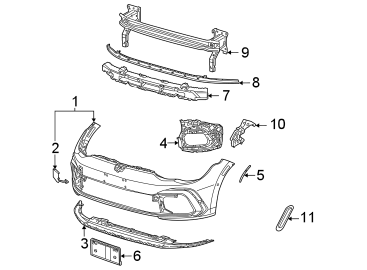 8Front bumper & grille. Bumper & components.https://images.simplepart.com/images/parts/motor/fullsize/9253005.png