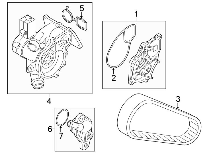Full size assembly image of Water pump. (1/1)
