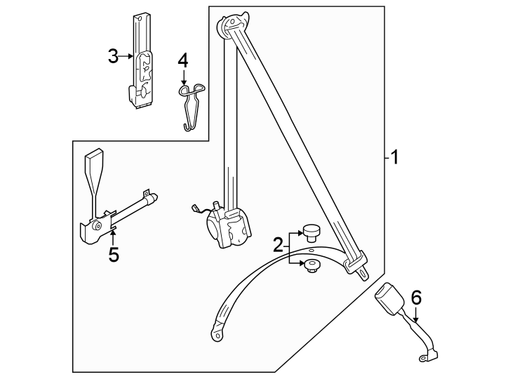 1Restraint systems. Front seat belts.https://images.simplepart.com/images/parts/motor/fullsize/9253410.png