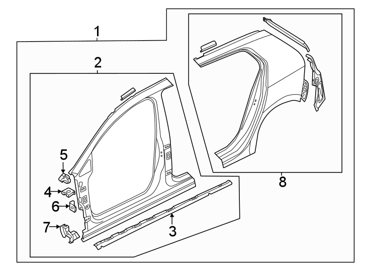 6Pillars. Rocker & floor. Aperture panel. Uniside.https://images.simplepart.com/images/parts/motor/fullsize/9253490.png