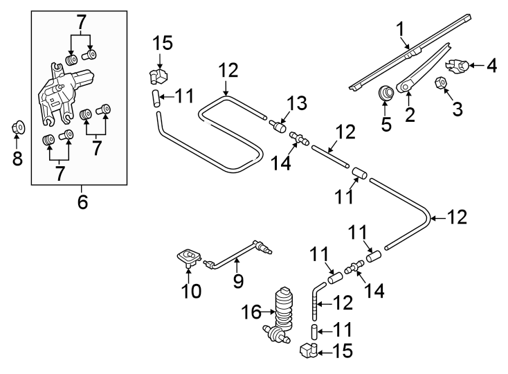 8Lift gate. Wiper & washer components.https://images.simplepart.com/images/parts/motor/fullsize/9253685.png