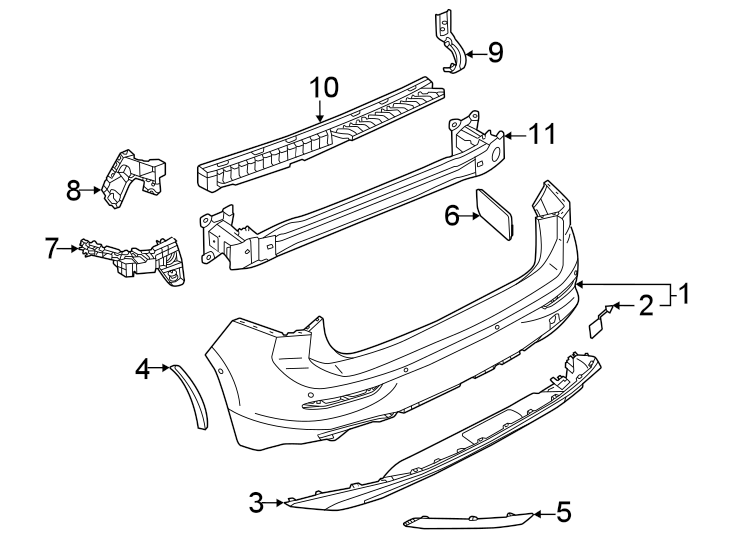 5Rear bumper. Bumper & components.https://images.simplepart.com/images/parts/motor/fullsize/9253720.png