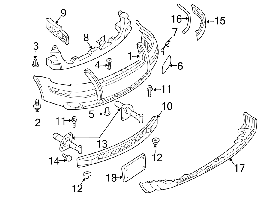 5FRONT BUMPER. BUMPER & COMPONENTS.https://images.simplepart.com/images/parts/motor/fullsize/9255007.png