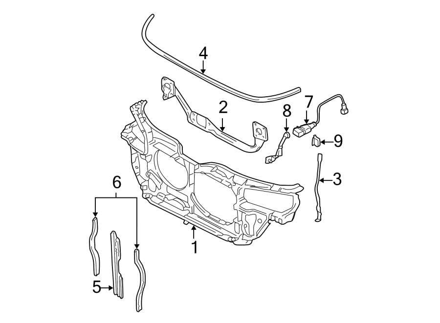 8RADIATOR SUPPORT.https://images.simplepart.com/images/parts/motor/fullsize/9255070.png