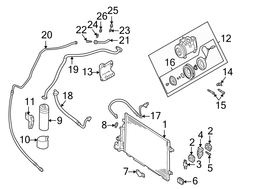 7AIR CONDITIONER & HEATER. COMPRESSOR & LINES. CONDENSER.https://images.simplepart.com/images/parts/motor/fullsize/9255105.png