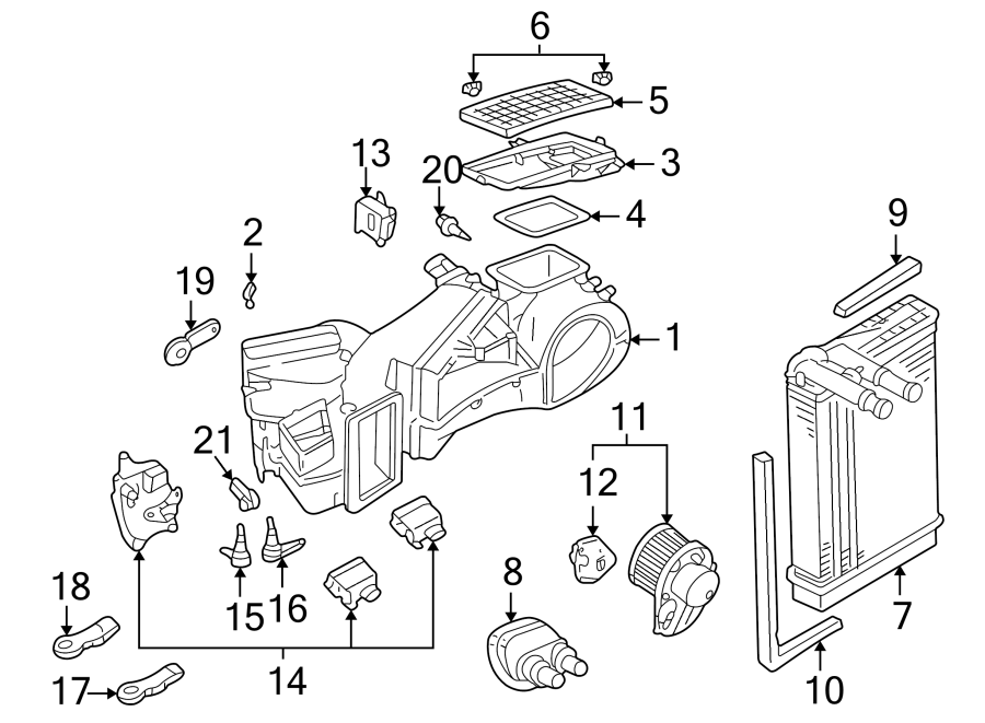 2AIR CONDITIONER & HEATER. EVAPORATOR & HEATER COMPONENTS.https://images.simplepart.com/images/parts/motor/fullsize/9255120.png