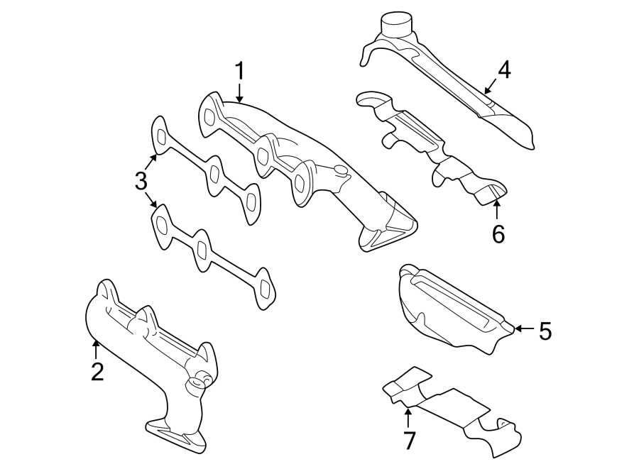 EXHAUST SYSTEM. MANIFOLD.