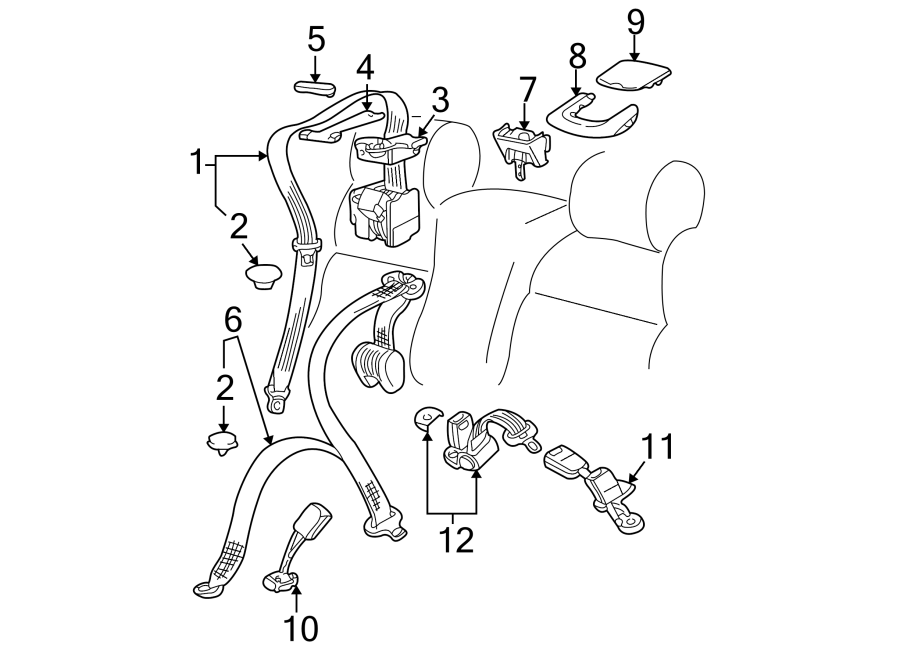 8RESTRAINT SYSTEMS. REAR SEAT BELTS.https://images.simplepart.com/images/parts/motor/fullsize/9255410.png