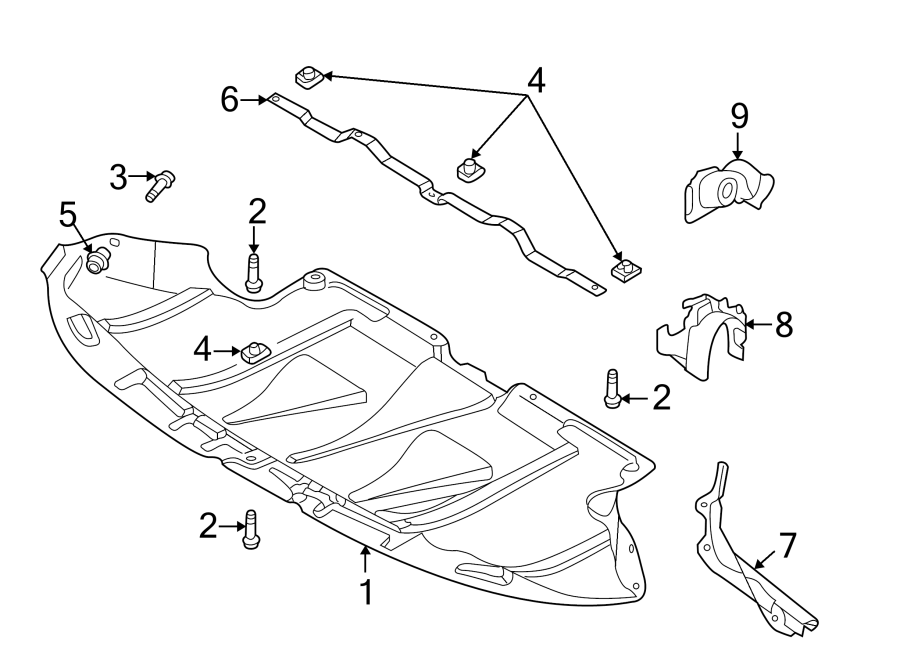 4RADIATOR SUPPORT. SPLASH SHIELDS.https://images.simplepart.com/images/parts/motor/fullsize/9255845.png