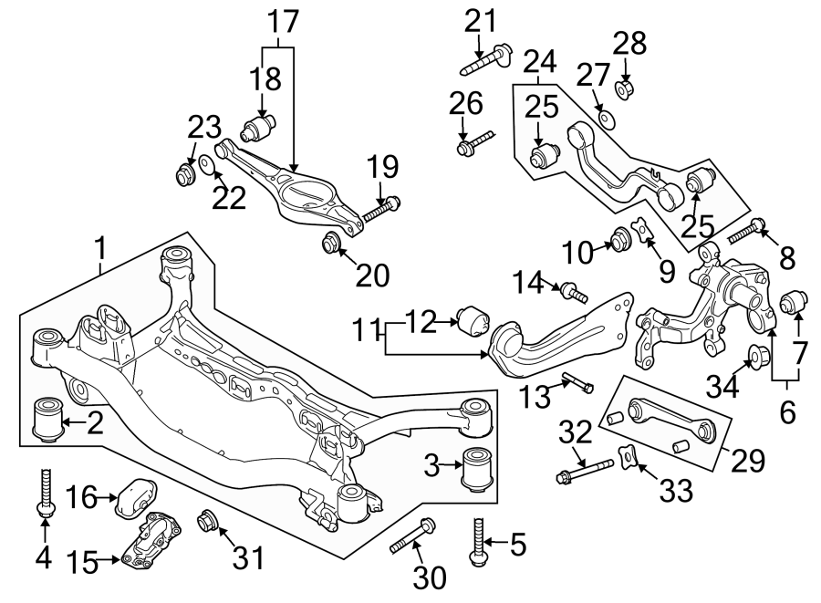 REAR SUSPENSION. SUSPENSION COMPONENTS.