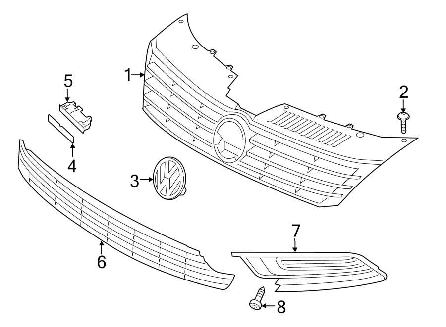 8FRONT BUMPER & GRILLE. GRILLE & COMPONENTS.https://images.simplepart.com/images/parts/motor/fullsize/9257012.png