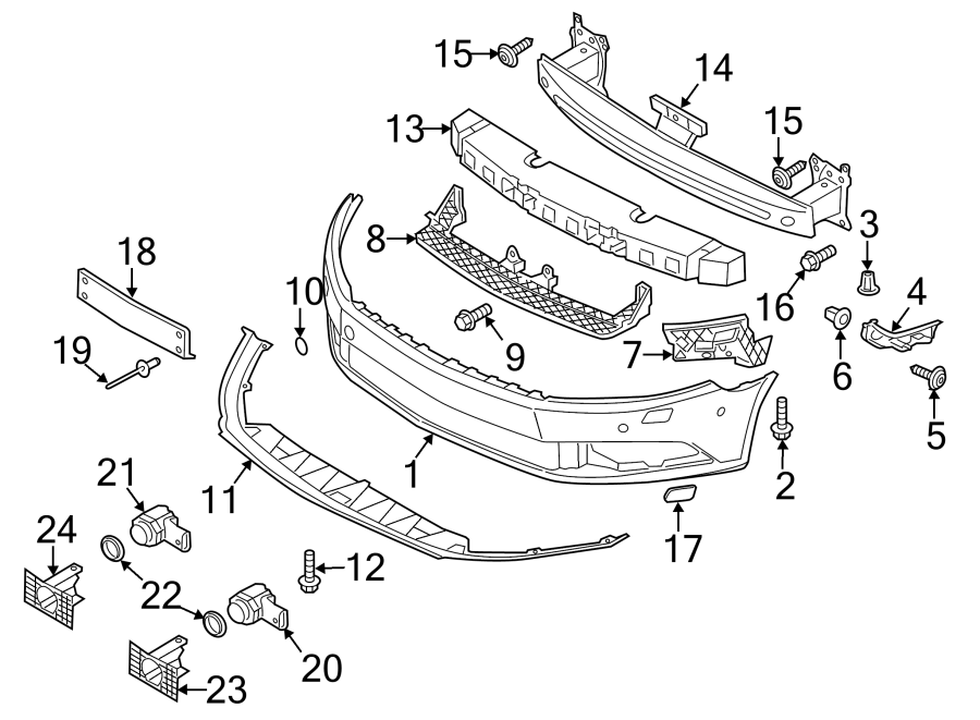 15FRONT BUMPER & GRILLE. BUMPER & COMPONENTS.https://images.simplepart.com/images/parts/motor/fullsize/9257013.png