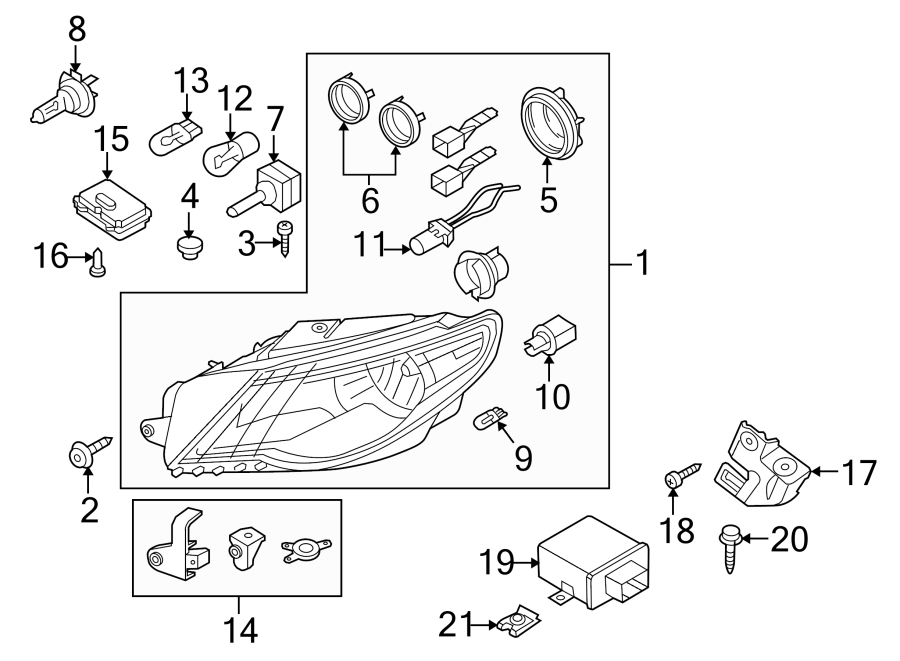 4FRONT LAMPS. HEADLAMP COMPONENTS.https://images.simplepart.com/images/parts/motor/fullsize/9257020.png