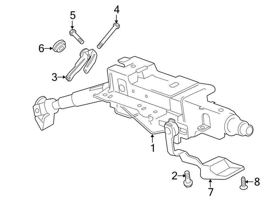 6STEERING COLUMN ASSEMBLY.https://images.simplepart.com/images/parts/motor/fullsize/9257355.png