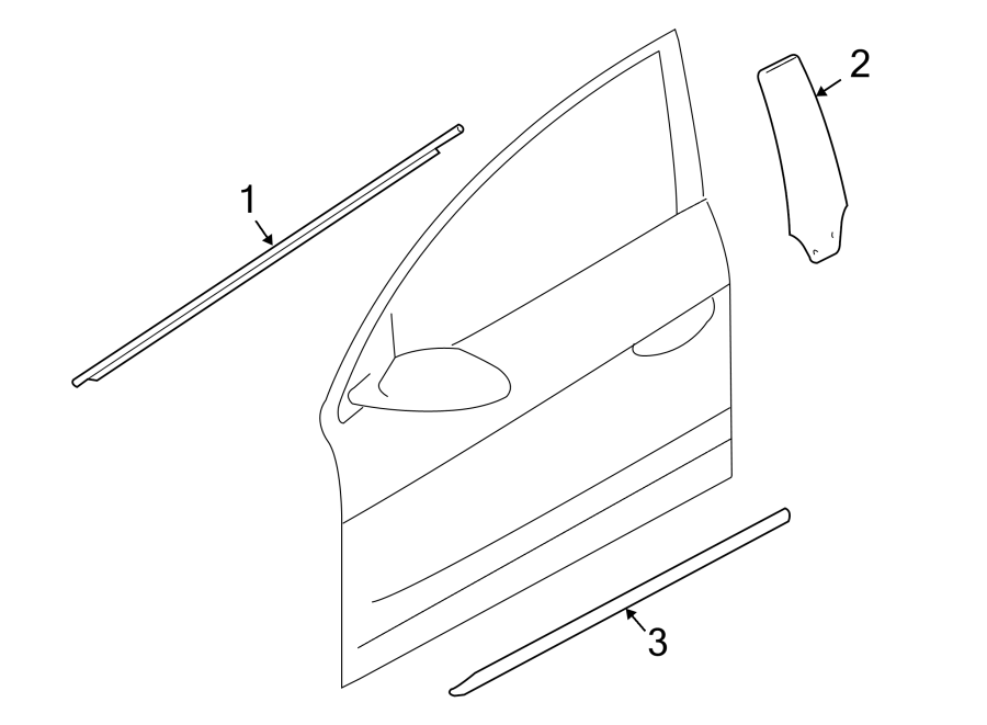 1FRONT DOOR. EXTERIOR TRIM.https://images.simplepart.com/images/parts/motor/fullsize/9257530.png