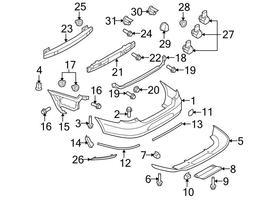 10REAR BUMPER. BUMPER & COMPONENTS.https://images.simplepart.com/images/parts/motor/fullsize/9257725.png