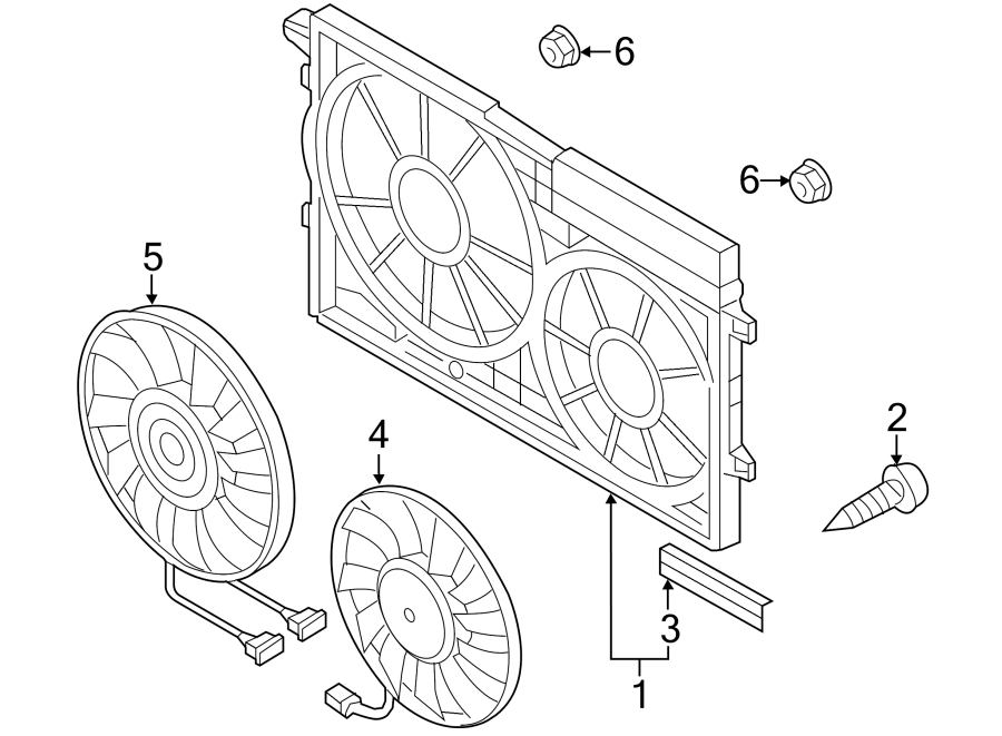 Full size assembly image of COOLING FAN. (1/1)