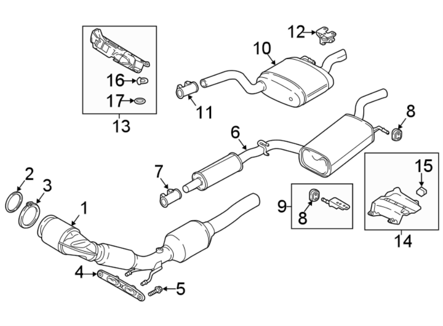 14EXHAUST SYSTEM. EXHAUST COMPONENTS.https://images.simplepart.com/images/parts/motor/fullsize/9258413.png