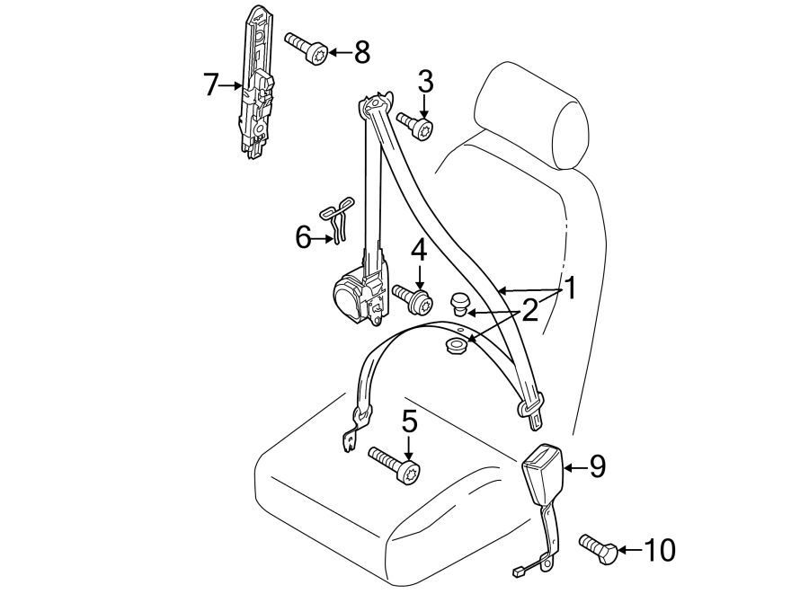 7RESTRAINT SYSTEMS. FRONT SEAT BELTS.https://images.simplepart.com/images/parts/motor/fullsize/9258630.png