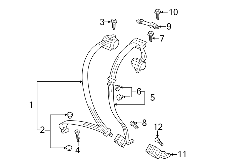 10RESTRAINT SYSTEMS. REAR SEAT BELTS.https://images.simplepart.com/images/parts/motor/fullsize/9258635.png