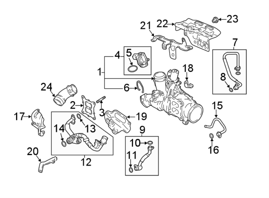 ENGINE / TRANSAXLE. TURBOCHARGER & COMPONENTS.