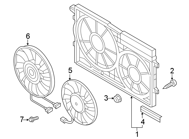 Full size assembly image of COOLING FAN. (1/1)