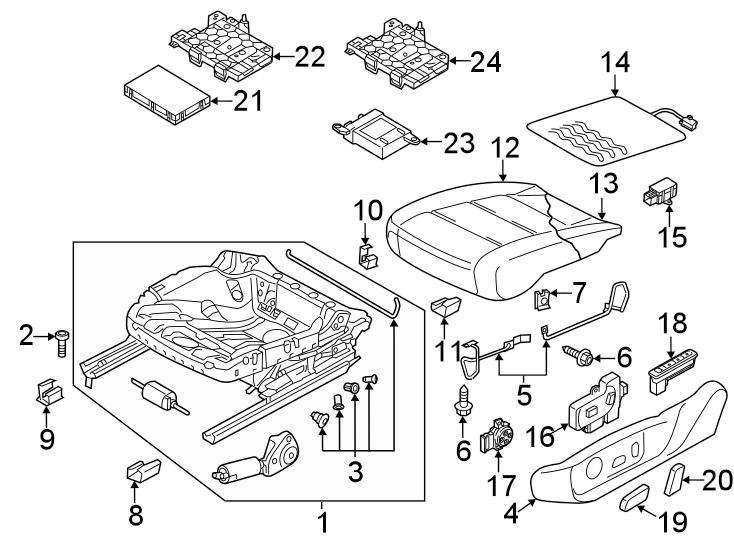 14Seats & tracks. Passenger seat components.https://images.simplepart.com/images/parts/motor/fullsize/9259423.png