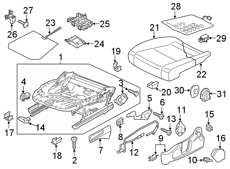 22SEATS & TRACKS. DRIVER SEAT COMPONENTS.https://images.simplepart.com/images/parts/motor/fullsize/9259427.png