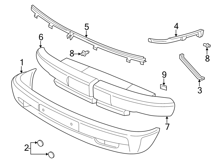 8FRONT BUMPER. BUMPER & COMPONENTS.https://images.simplepart.com/images/parts/motor/fullsize/9260005.png