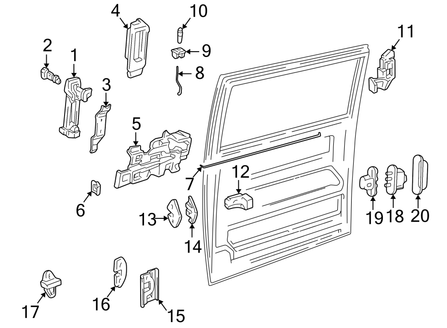 10SIDE LOADING DOOR. HARDWARE.https://images.simplepart.com/images/parts/motor/fullsize/9260470.png