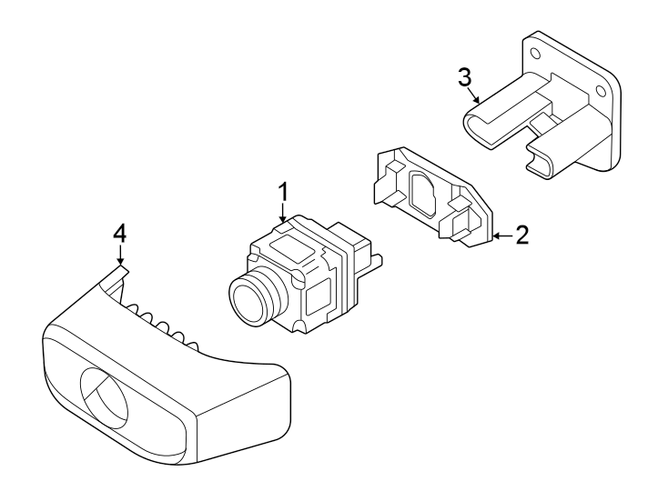 Full size assembly image of Front bumper & grille. Electrical components. (1/1)