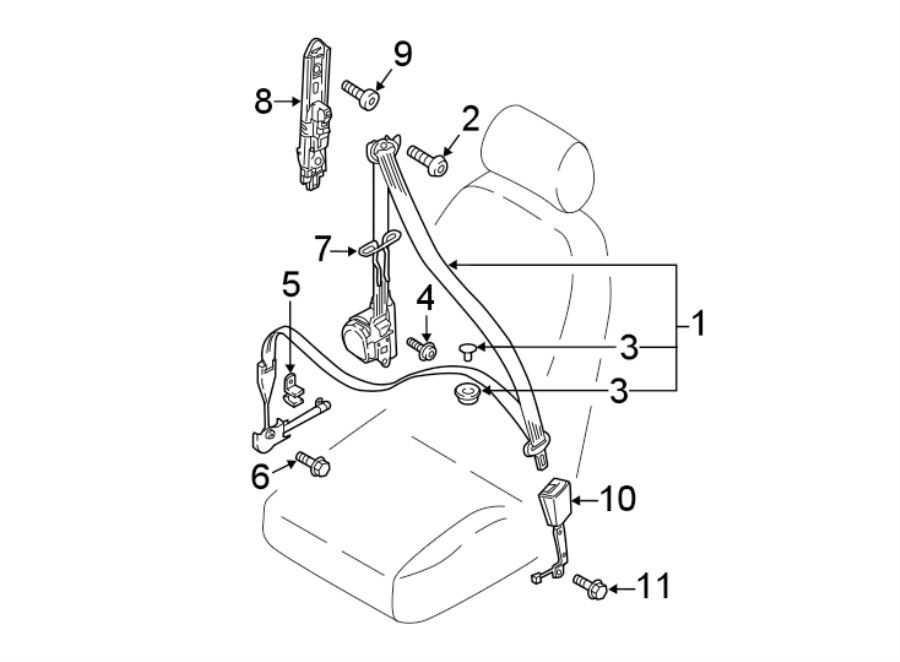 2RESTRAINT SYSTEMS. FRONT SEAT BELTS.https://images.simplepart.com/images/parts/motor/fullsize/9265495.png