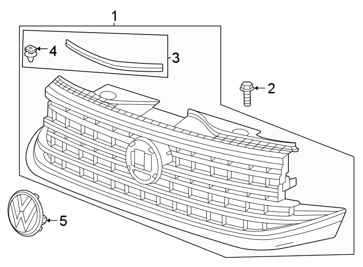 5Front bumper & grille. Grille & components.https://images.simplepart.com/images/parts/motor/fullsize/9267015.png