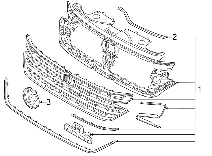 3Front bumper & grille. Grille & components.https://images.simplepart.com/images/parts/motor/fullsize/9267017.png