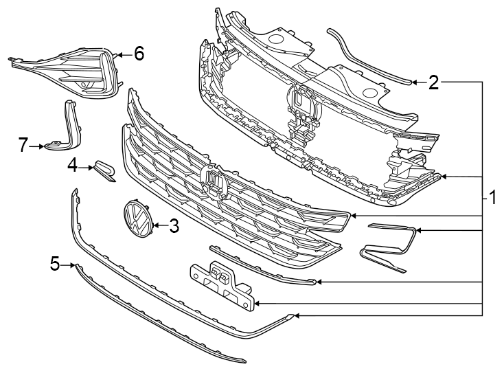 3Front bumper & grille. Grille & components.https://images.simplepart.com/images/parts/motor/fullsize/9267033.png