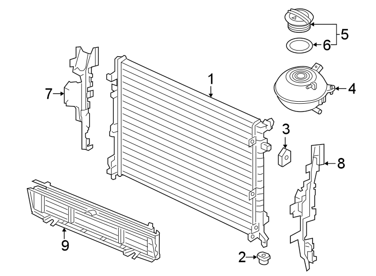 3Radiator & components.https://images.simplepart.com/images/parts/motor/fullsize/9267095.png