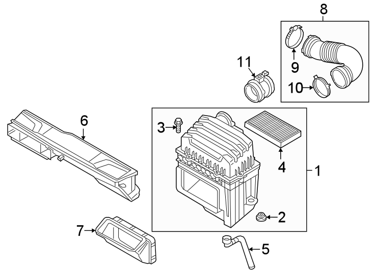 9Engine / transaxle. Air intake.https://images.simplepart.com/images/parts/motor/fullsize/9267310.png