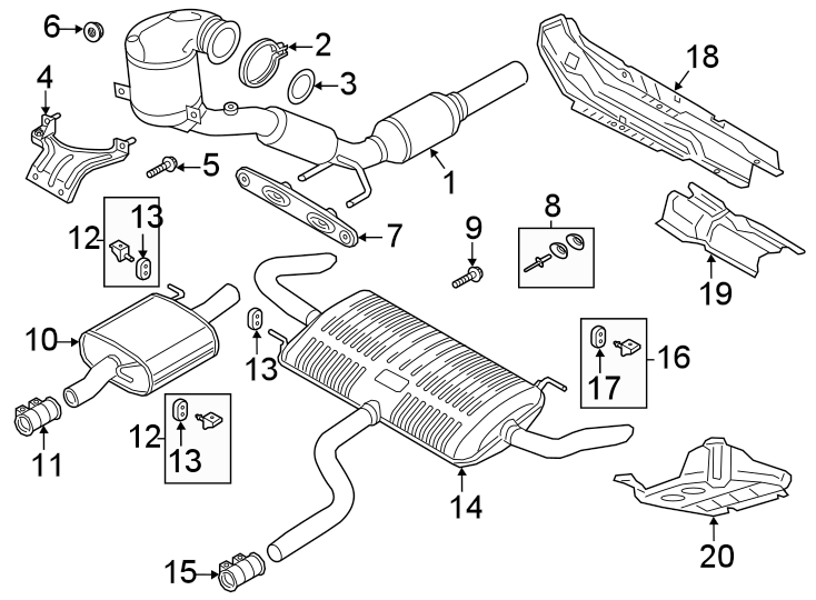 16Exhaust system. Exhaust components.https://images.simplepart.com/images/parts/motor/fullsize/9267330.png