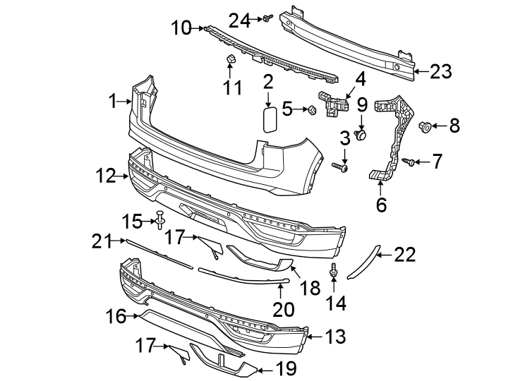 24Rear bumper. Bumper & components.https://images.simplepart.com/images/parts/motor/fullsize/9267845.png