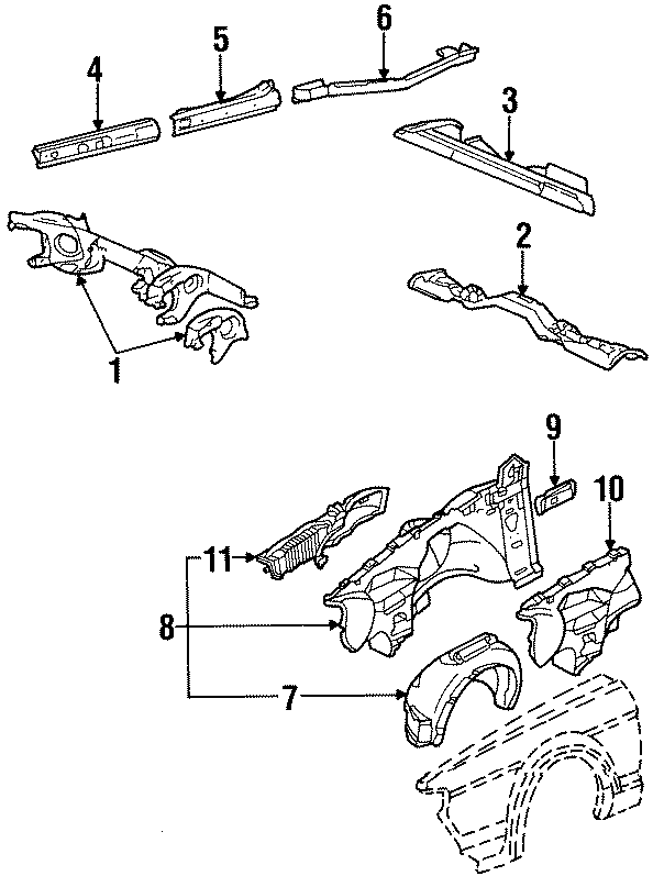 1FENDER. STRUCTURAL COMPONENTS & RAILS.https://images.simplepart.com/images/parts/motor/fullsize/927020.png