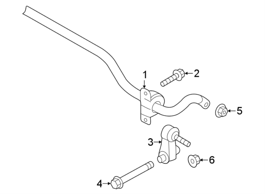 REAR SUSPENSION. STABILIZER BAR & COMPONENTS.