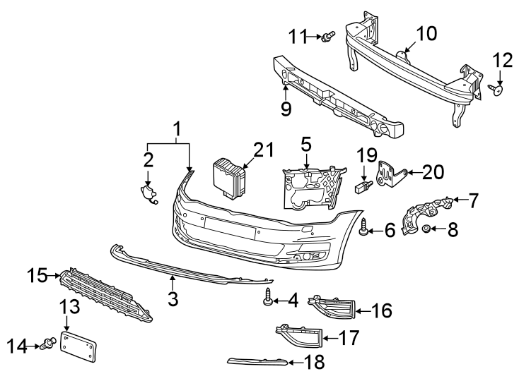 1FRONT BUMPER. BUMPER & COMPONENTS.https://images.simplepart.com/images/parts/motor/fullsize/9273004.png