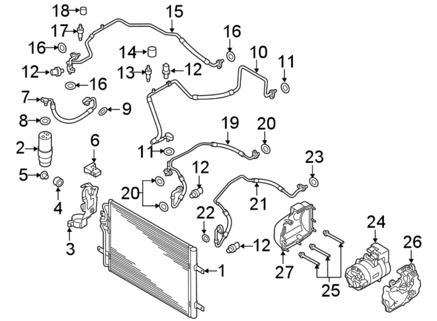 25Air conditioner & heater. Compressor & lines. Condenser.https://images.simplepart.com/images/parts/motor/fullsize/9273151.png