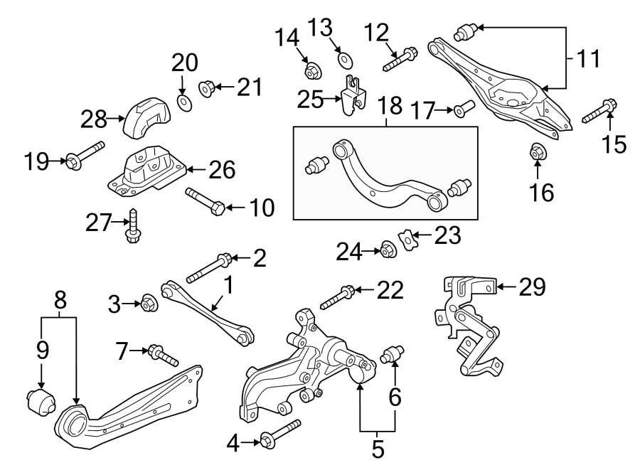 REAR SUSPENSION. SUSPENSION COMPONENTS.