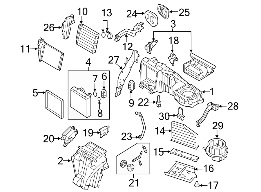 11AIR CONDITIONER & HEATER. EVAPORATOR & HEATER COMPONENTS.https://images.simplepart.com/images/parts/motor/fullsize/9274135.png