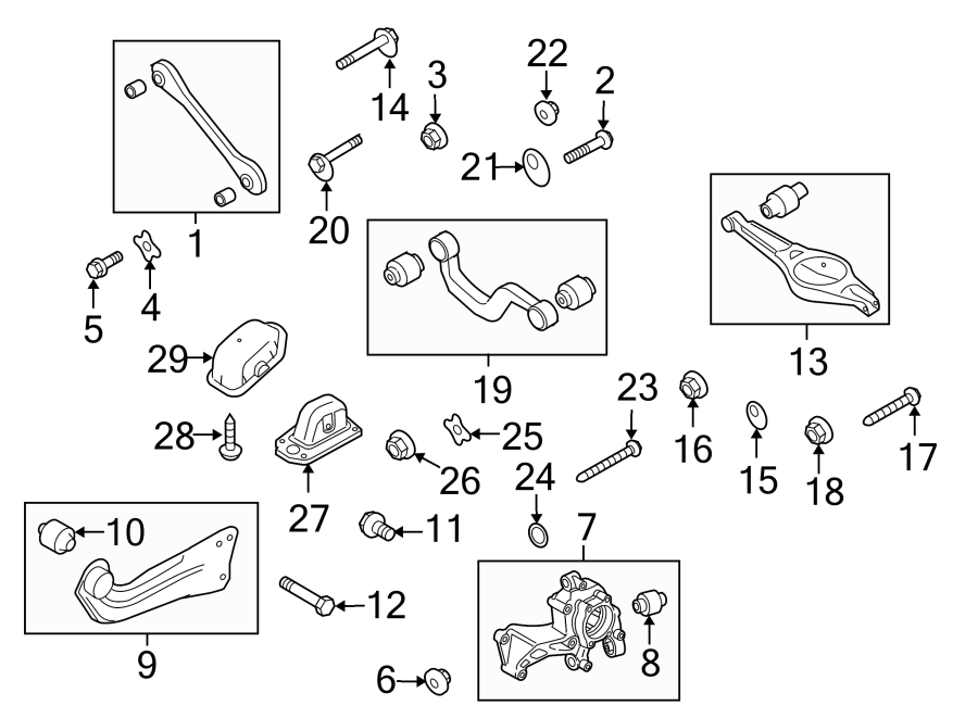 REAR SUSPENSION. SUSPENSION COMPONENTS.