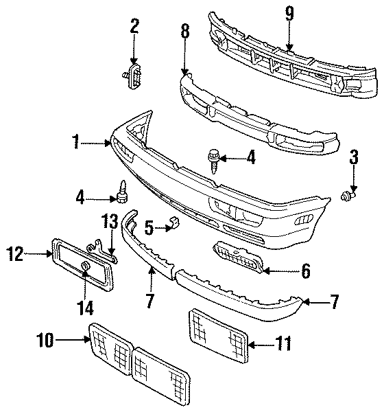 11FRONT BUMPER. BUMPER & COMPONENTS.https://images.simplepart.com/images/parts/motor/fullsize/9275010.png